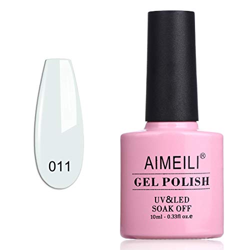 AIMEILI Esmalte De Uñas Soak Off UV LED Uñas De Gel - Studio White Arctic White (011) 10ml