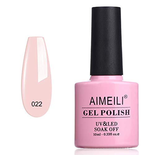 AIMEILI Esmalte Semipermanente De Uñas Soak Off UV LED Uñas De Gel - Rose Nude (022) 10ml