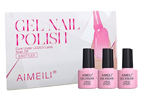 AIMEILI Kit de Esmalte Semipermanente Para Uñas Temperatura Cambio De Color Camaleón Esmaltes de Uñas UV LED Pintauñas Permanente Soak Off Manicura Colores De La Mezcla Set 6 X 10ml - Set 13