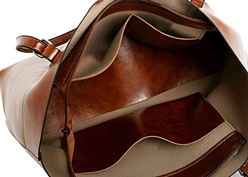 AINUOEY Mujer Bolsos Bandolera Vestir Casual de Hombro Bolsos de Mano Convertible 3 piezas Fekete