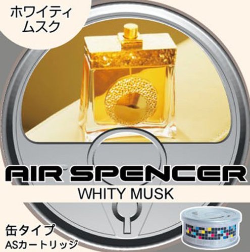 Air Spencer Ambientador Coche, Oficina y hogar. Aromas nuevos y Variables basado en perfumes Famosas Marcas. Perfumador Lata Se fabrica en Japón (A-43 WHITY Musk)