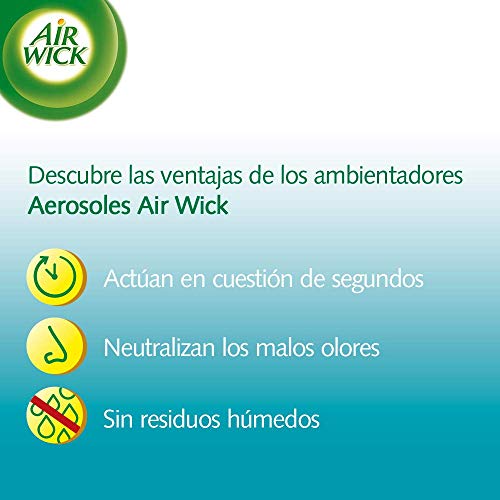 Air Wick - Ambientador aerosol, esencia para casa con aroma a Flor - pack de 6