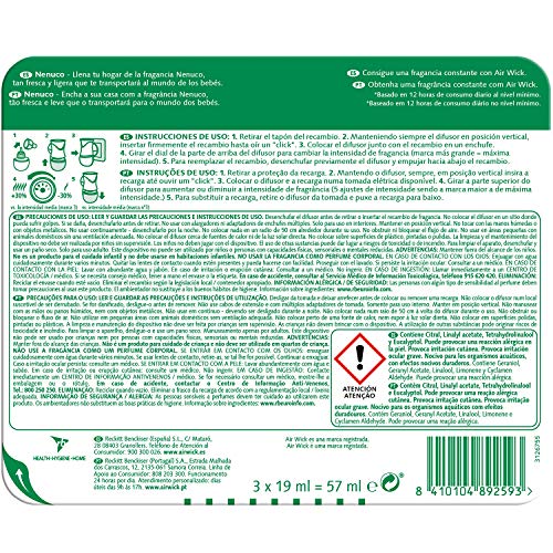 Air Wick Eléctrico Recambios de ambientador automático eléctrico, esencia para casa con aroma a Nenuco - 3 unidades
