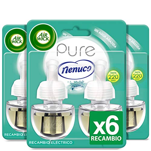 Air Wick Eléctrico - Recambios de ambientador, esencia para casa con aroma a nenuco, pack de 6 uinidades