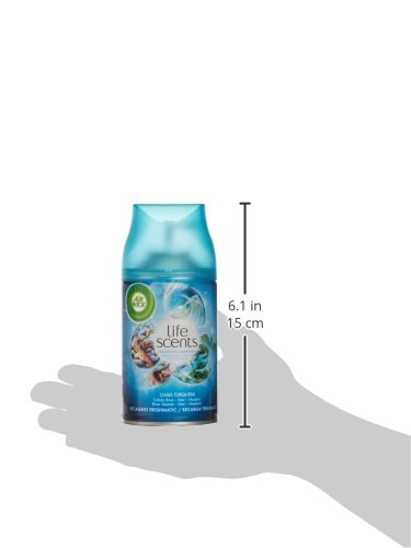 Air Wick Freshmatic - Recambio de Ambientador Spray Automático, Esencia para Casa con Aroma a Oasis Turquesa, 1 unidad