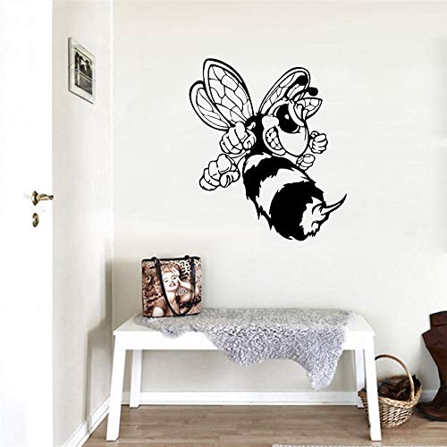 Ajcwhml Pegatina de Pared de Animales de Abeja de Dibujos Animados, diseño artístico de Vinilo, decoración de habitación, Belleza, póster Bonito, decoración Mural, 67X57 CM-67X57CM