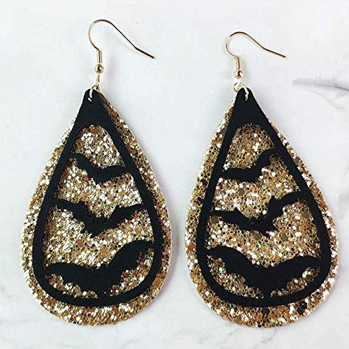 AJH Pendientes de Tela de araña de Terciopelo Coreano con Gato de Halloween, Pendientes de Sombrero de Mago de Estilo Europeo y Americano Pendientes de Silueta (8 Pares)