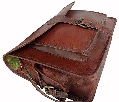 ALASKA EXPORTS - Maletín de Piel para portátil de 16 Pulgadas para Hombre y Mujer