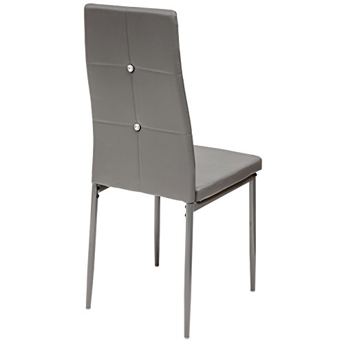 Albatros 3100 Diamond Set de 6 sillas de Comedor, Gris, SGS Tested