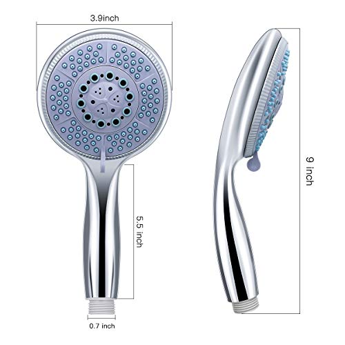 Alcachofa de Ducha Con Manguera,BICASLOVE Autolimpiante Universal de Alta Presión Nunca Obstruya Los Cabezales de Ducha Con Función de 5 Modos-Apto Para Todos Los Tipos de Ducha