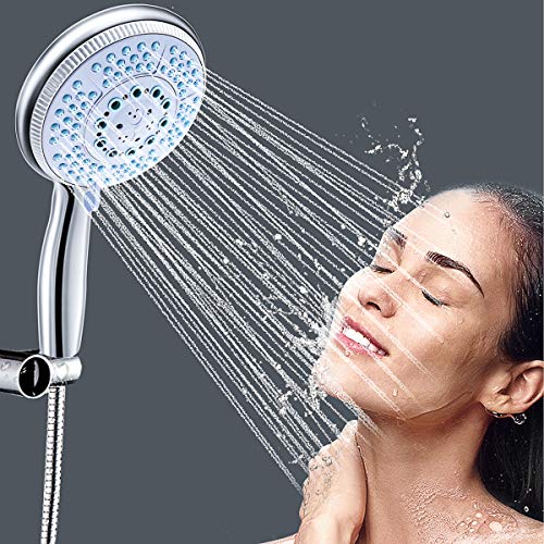 Alcachofa de Ducha Con Manguera,BICASLOVE Autolimpiante Universal de Alta Presión Nunca Obstruya Los Cabezales de Ducha Con Función de 5 Modos-Apto Para Todos Los Tipos de Ducha