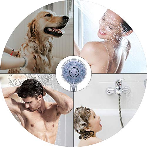 Alcachofa de Ducha Con Manguera,BICASLOVE Autolimpiante Universal de Alta Presión Nunca Obstruya Los Cabezales de Ducha Con Función de 5 Modos-Apto Para Todos Los Tipos de Ducha