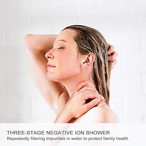 Alcachofa de Ducha, Redmoo ducha de mano ahorro de agua con 3 modos de rociado, ducha con aumento de presión para aumentar la presión del agua, ducha de lluvia con filtro de iones y filtro de cal