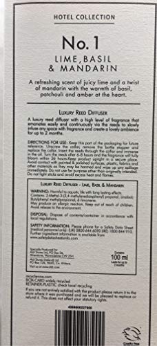 Aldi Luxury Hotel Collection Reed Difusor No 1 Lima, Albahaca Y Mandarina