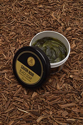 ALEPEO | Jabón de Alepo | Jabón negro para pelar la piel | 250ml | 100% Vegano, hecho a mano, sin aceite de palma, sin plástico