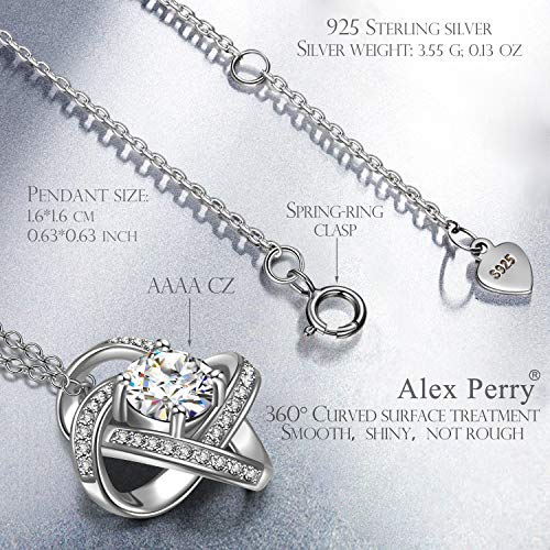 Alex Perry Regalo mujer collares cadena de plata zirconia colgante joyas para mujer regalos san valentin mujer pendientes para boda niñas novia regalo para mujer