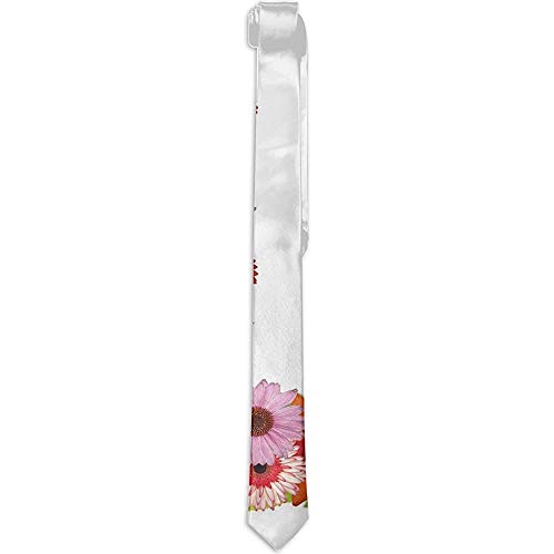 Alfabeto de flores de corbata con pétalos de gerbera Fragancia Símbolos de jardín natural floreciente, corbatas para hombres