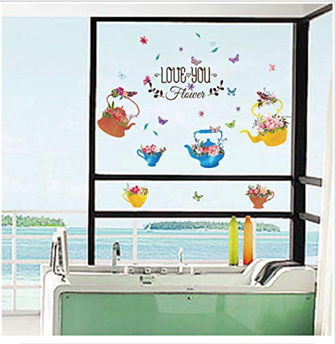 Alféizar de la sala de estar porche TV fondo decoración de la pared pegatinas de pared a prueba de agua 67 * 125 cm