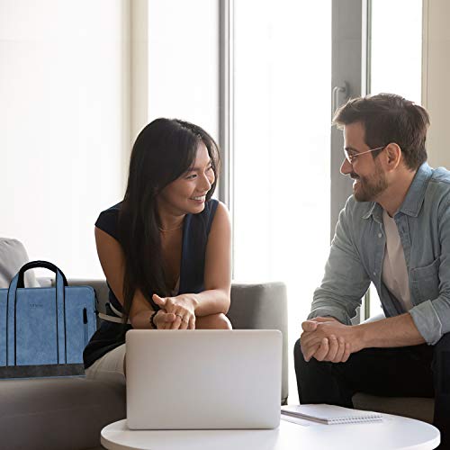 Alfheim Manga Maletín de Cuero Apto para Bolsos de Negocios portátiles de 15.6-16 lgadas para Hombre y Mujer Bolsos de Hombro de Viaje Delgados