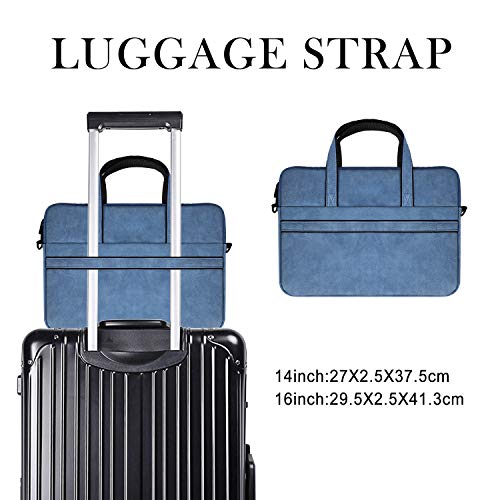 Alfheim Manga Maletín de Cuero Apto para Bolsos de Negocios portátiles de 15.6-16 lgadas para Hombre y Mujer Bolsos de Hombro de Viaje Delgados