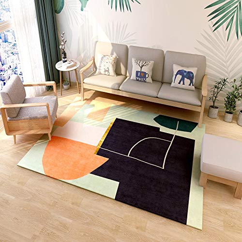 Alfombra De Piso Súper Suave para Dormitorio Sofá Sala De Estar Hogar Antideslizante Manta De Felpa Esponjosa Diseño Multi Colores 180X280CM
