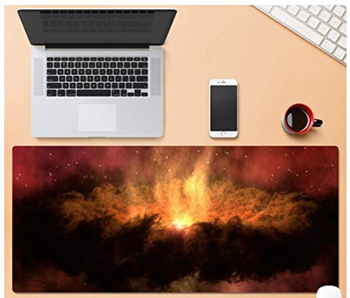 Alfombrilla De Ratón Para Juegos De Gran Tamaño, Lista Para Sol Naciente, Árboles Densos, Goma Resistente Al Desgaste, Alfombrilla De Ratón Para Juegos De Oficina Portátil