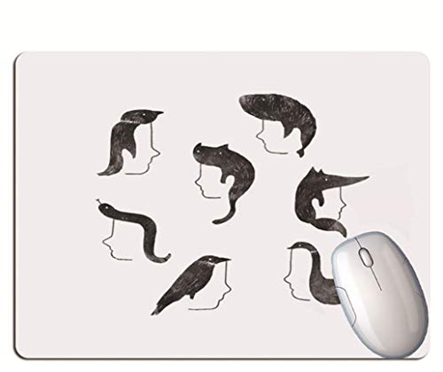 Alfombrilla De Ratón Para Juegos, Personajes De Dibujos Animados Con Varios Peinados, Fondo De Color Sólido, Goma Duradera, Alfombrilla De Ratón Para Juegos De Computadora