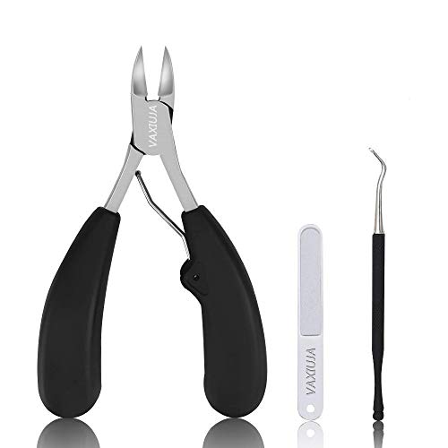 Alicates Cortaúñas, Vaxiuja de Para Uñas Gruesas o Incrustadas Tijeras Profesionales para Cutículas Preferido por los Podólogos (Alicates Cortaúñas 1)