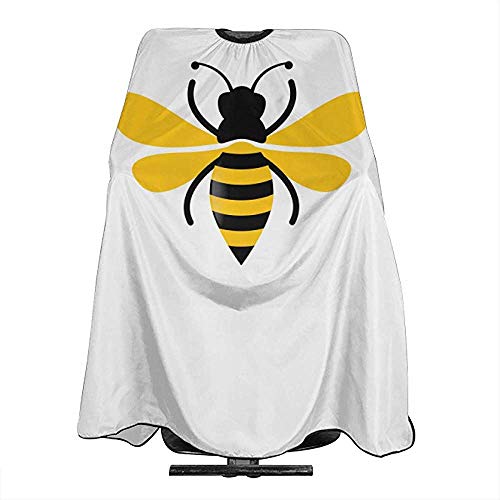 alice-shop Icono de Abeja Animales Fauna Silvestre Corte de Pelo Adorable Peluquería Capa Delantal de Tela Peluquería Peluquería Cape Barber Salon