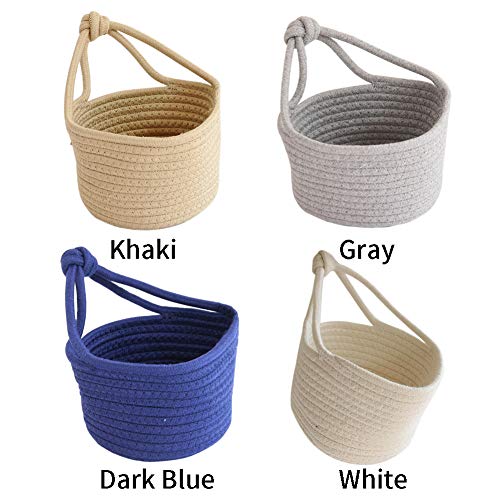 Alicer – Cesta para Colgar en la Pared, para Colgar en la Puerta, para Colgar en la Pared, macetero, para Frutas, Juguetes, para el jardín de casa, decoración de Boda, Blanco, Tamaño Libre