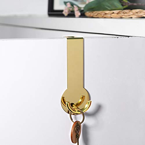 Alicer - Gancho de puerta trasera de acero inoxidable autoadhesivo, sin necesidad de taladrar, sello de cocina