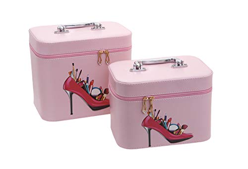 Alice's Collection - Juego de 2 Cajas de joyería de Piel sintética, 24 x 17 x 20 cm, 22 x 15 x 15 cm