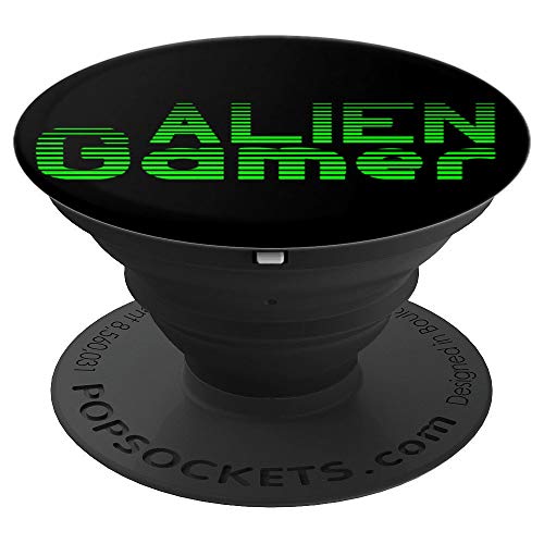 Alien Gamer - Retro Style Video Gamer Gift PopSockets Agarre y Soporte para Teléfonos y Tabletas