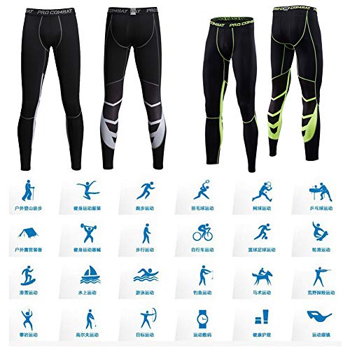 Alimagic Pantalones de compresión, Pantalones largos de correr, Mallas con de Compresión para Hombres para Running y Entrenamiento Tener efecto de compresión y función de secado rápido (Gris Malla XL)