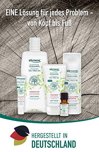 alkmene Aceite del árbol de té, tónico facial para la piel impura - Anti espinillas, manchas y rojeces - Limpieza facial vegana sin siliconas, parabenos y aceite mineral (1x 150 ml)