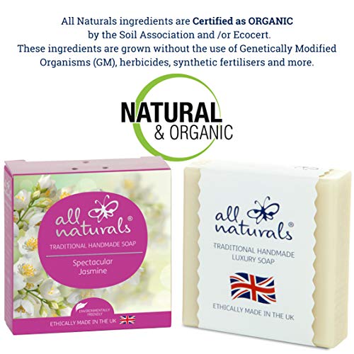 All Naturals - Jabón orgánico antibacteriano de jazmín, 100 g