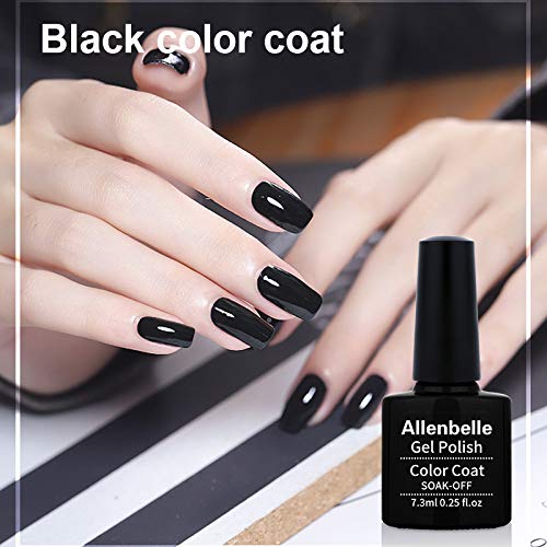 Allenbelle Esmaltes Permanentes Para Uñas Nail Art Soak Off UV LED Esmalte Permanente de gel (Lot 2 pcs 7.3ML/pc) 011