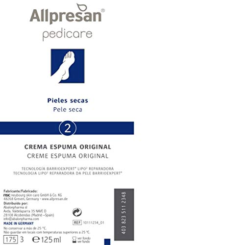 Allpresan pedicare 2 Crema en Espuma 125 ml Dermocosmética para pie seco y sensible