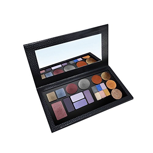 Allwon Paleta magnética Paleta de maquillaje de sombra de ojos vacía con espejo para Eyeshadow Lipstick Blush Powder (Negro)