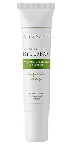 Alma Secret Contorno de Ojos Antiedad con Aguacate, Té Verde & Cafeína - 10 ml