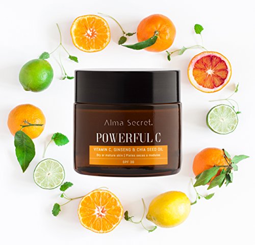 Alma Secret POWERFUL C Crema Iluminadora Antiedad con Vitamina C, Ginseng & Chía. SPF 30-50 ml