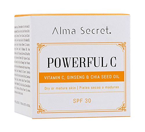 Alma Secret POWERFUL C Crema Iluminadora Antiedad con Vitamina C, Ginseng & Chía. SPF 30-50 ml