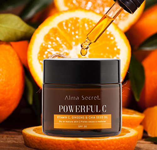 Alma Secret POWERFUL C Crema Iluminadora Antiedad con Vitamina C, Ginseng & Chía. SPF 30-50 ml