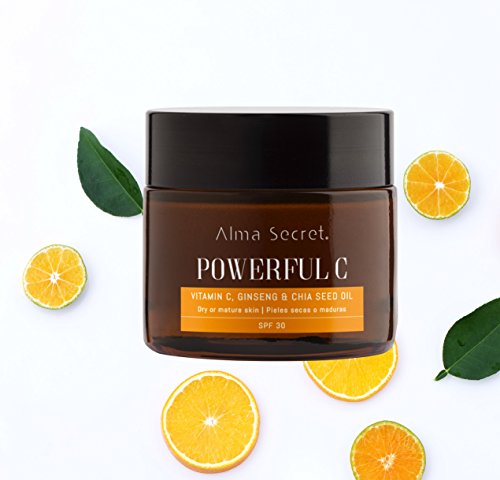 Alma Secret POWERFUL C Crema Iluminadora Antiedad con Vitamina C, Ginseng & Chía. SPF 30-50 ml
