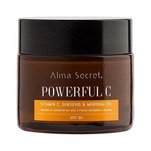 Alma Secret POWERFUL C Crema Iluminadora Antiedad con Vitamina C, Ginseng & Moringa. SPF 30-50 ml