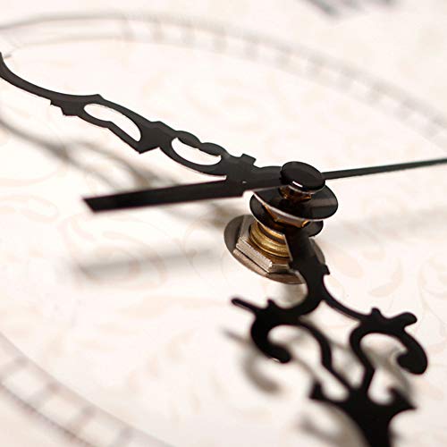 Almabner - Reloj de pared silencioso y no hace tickets de cuarzo de 12 pulgadas, funciona con pilas, redondo, fácil de leer, números arábigos, reloj de pared para casa, oficina, aula, escuela