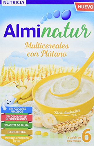 Alminatur Papilla de multicereales con plátano a partir de los 6 meses 250 g