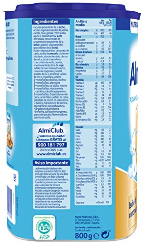 Almirón Advance con Pronutra 2 Leche de continuación en polvo desde los 6 meses 800 g