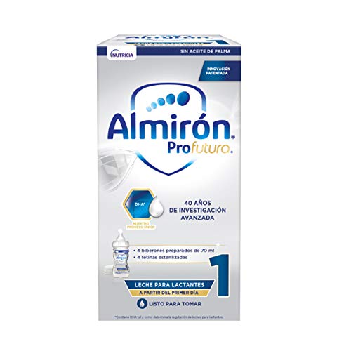 Almirón Profutura 1 Minibiberones Leche de Inicio a Partir del Primer Día - Caja con 4 Minibiberones x 70 ml, Total 280 ml