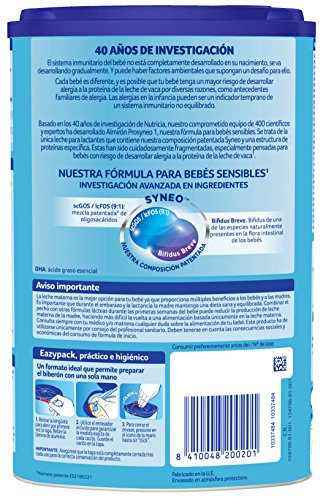 Almirón Prosyneo 1 Leche de Inicio en Polvo a Partir del Primer Día - Paquete de 6 x 800 gr - Total: 4.8 kg